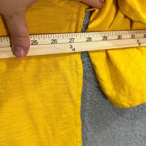 Catherines womens blouse 3X yellow cotton v neck embroidered 3/4 sleeve casual - Picture 6 of 10